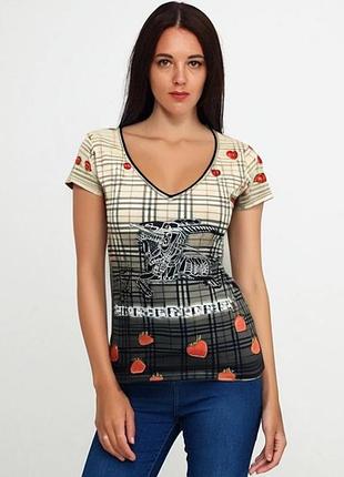 Burberry , жіноча футболка made in italy