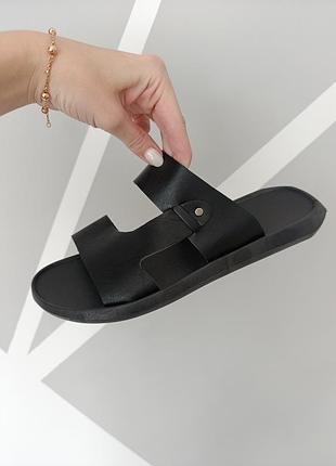 Шлепанцы для мужчин 🔥 черного цвета