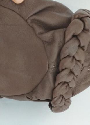 100% кожа фирменная oushka большая кожаная сумка шопер супер качество!7 фото