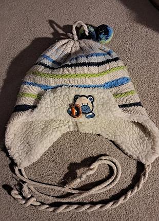 Тепла зимова дитяча шапка 46-48