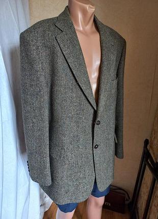 Harris tweed jacket шерстяной пиджак 48 размер