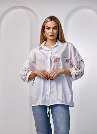 Стильная рубашка блузка натуральная 🌱, италия 46-52 размер