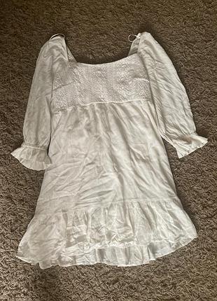 Стильна біла сукня роз m-l