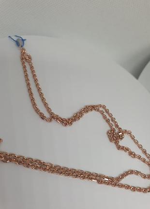 Ланцюжок срібний 925 проба якір позолота 55см (ап-60)