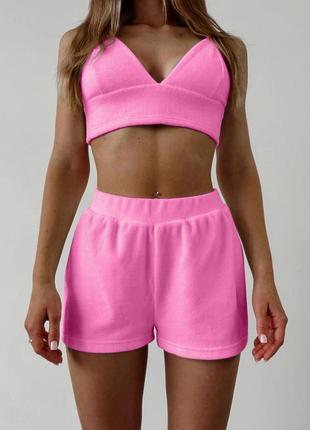Акция🔥 костюм велюр топ &amp; шорти👍🏻 супер цена и качество