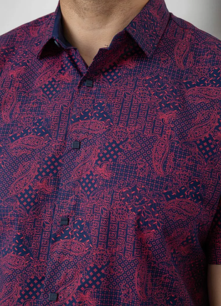 Сорочка чоловіча з принтом, колір синій, 214r7331