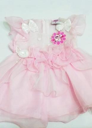 Нарядное платье новое с биркой розовое детское пышное с шортиками для девочки принцессы1 фото