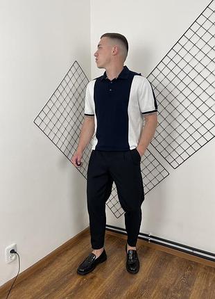 Мʼяке поло m&s, темно синє, біле
