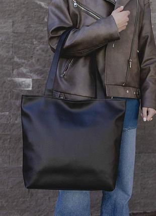 Сумка шопер without michelle skin crocodile black tops