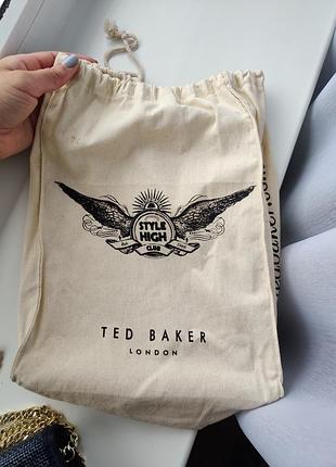Ted baker роскошная кожаная сумка клатч 7