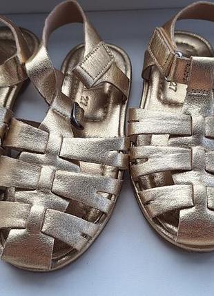 Золотые босоножки