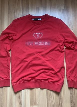 Love moschino свитшот женский со стразами