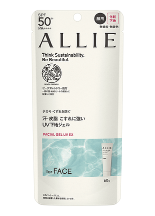 Kanebo allie chrono beauty facial gel uv ex spf50+ pa++++ солнцезащитный гель для лица, 60 гр