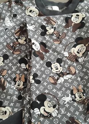 Костюм для дівчинки світшот і штани з карманами двонитка happy gaga