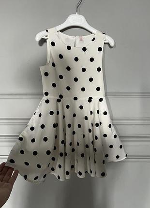 Шелковое платье в горошек m&s zara h&m