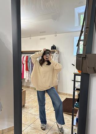 Худі оверсайз бежевий колір