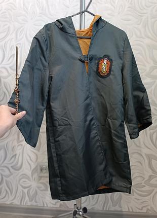 Костюм плащ накидка + палочка hufflepuff гарри поттер harry potter на рост 135 см