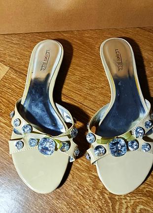 Бежеві шльопанці lemon tree. 39-розмір. 25,5 см.