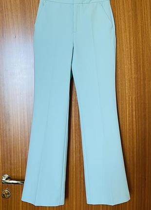 Яскраві бірюзові штани zara, розмір xs-s