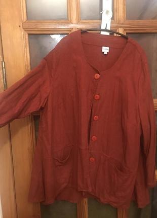 Літній  піджак жакет бохо сорочка  56 шовк 100%