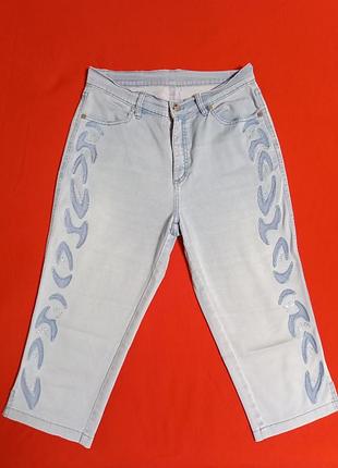 Жіночі джинсові бріджи lafei nier jeans,розмір 27,86% бавовна, блакитні
