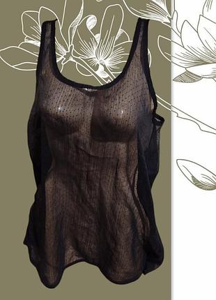 Прозрачная майка в точку