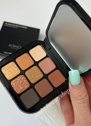 Палетка тіней glamour multi finish palette 02  kiko milano палетка тіней 9 шт