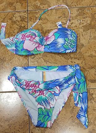 Неймовірний купальник beachwave в міленький рубчик роз.36