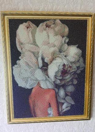 Картина по номерам алмазная собрана!