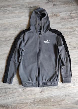 Мужская толстовка на замке с капишоном puma размер s-m