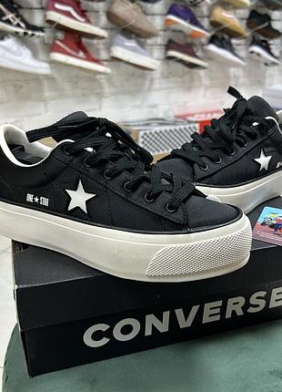 Жіночі кеди converse one star ox lady boy на платформі 38 р чорні