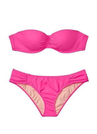 Купальник victoria’s secret бандо рожевий купальник вікторія сікрет