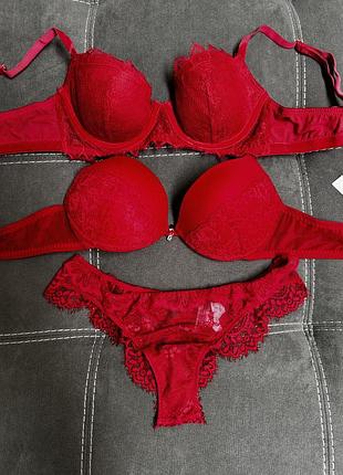 Червоний бюстгальтер формована чашка пуш !❤️intimissimi❤️