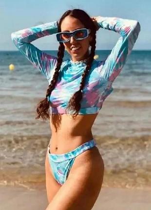 Високі купальні плавки h&m lazy waves m/l