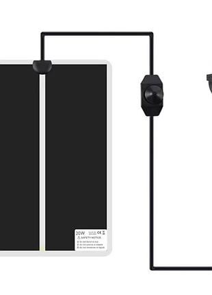 Нагревательный мат repti-zoo superior mat 20w 42 x 28 см (с регулятором температуры)
