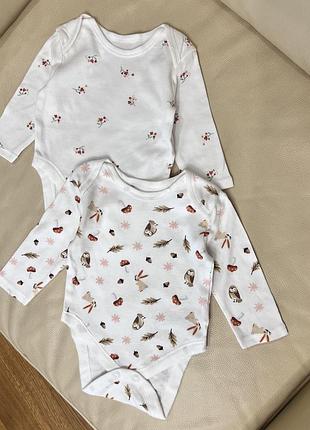 Боді довгий рукав для дівчинки 0-3 міс ріст 62, стан ідеальний