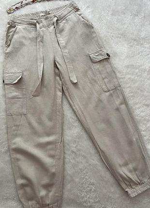 Льяні жіночі штани карго only
