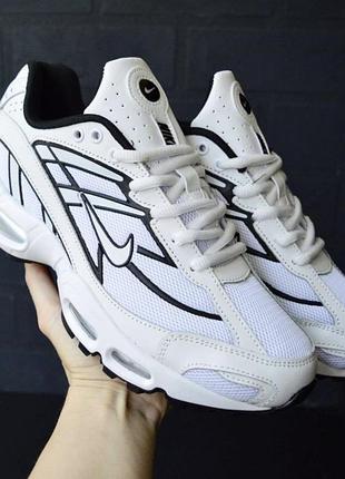 Чоловічі кросівки nike shox white black на балонах