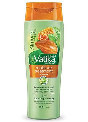 Dabur vatika / шампунь "интенсивное увлажнение" (мед, миндаль), 180 мл египет
