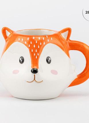 Кухоль керамічний лис 280 мл 14х10 см 4008-008