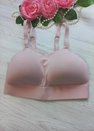 Бюстгальтер - топ хлопковый с формованной чашкой без косточек от британского бренда marks &amp; spencer размер 80d💝