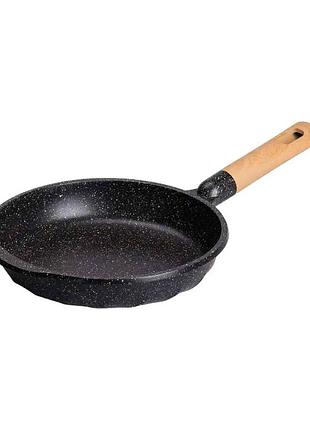 Алюминиевая сковорода 1,8 л, мраморное антипригарное покрытие ø 24 см, толстое дно mgc черный