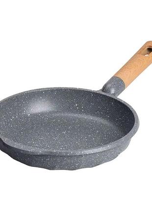 Алюминиевая сковорода 1,8 л, мраморное антипригарное покрытие ø 24 см, толстое дно mgc grey