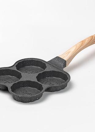 Сковорода для оладьев, яиц, панкейков порционная на 4 секции антипригарная