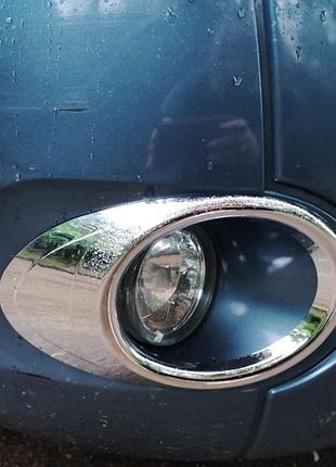 Окантовка противотуманок 2008-2014 (2 шт, пласт) для peugeot partner tepee