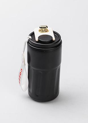 Термокружка coffee с датчиком температуры 500 мл черная