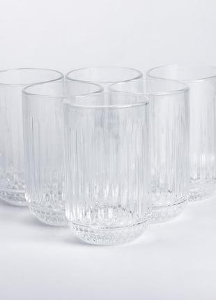 Набо стаканов из толстого стекла 6 шт стеклянные стаканы 500 мл для холодных напитков