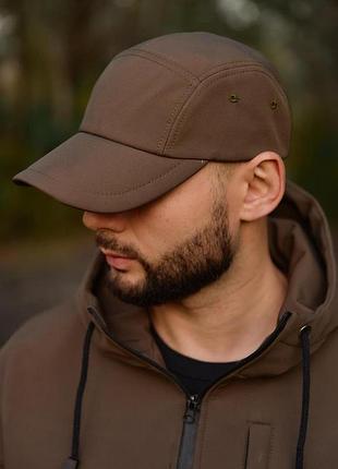 Кепка мужская soft shell, бейсболка хаки / мужские кепки и бейсболки