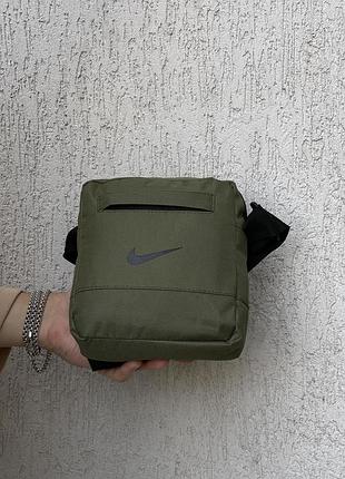 Барсетка nike цвет хаки, мужская сумка через плечо найк хаки