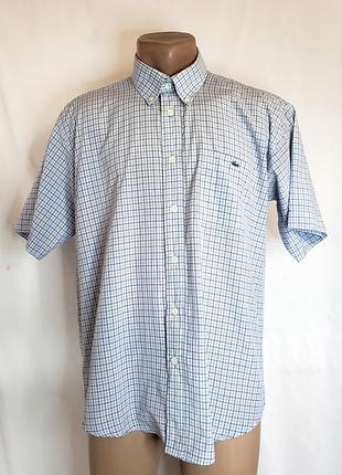 Мужская рубашка lacoste с коротким рукавом б/в
